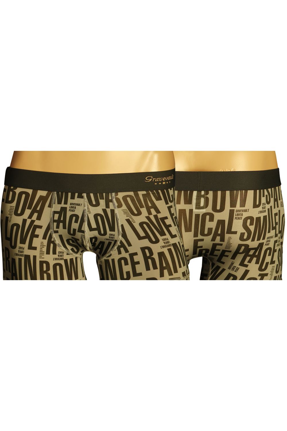 Typography Short Boxer - サンドベージュ