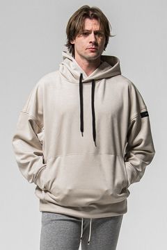 SUEDE LOOSE HOODIE / スウェード ルーズ パーカー (グレージュ) (1月上旬入荷予定) ※オーダー締切：9月1日(月)18:00
