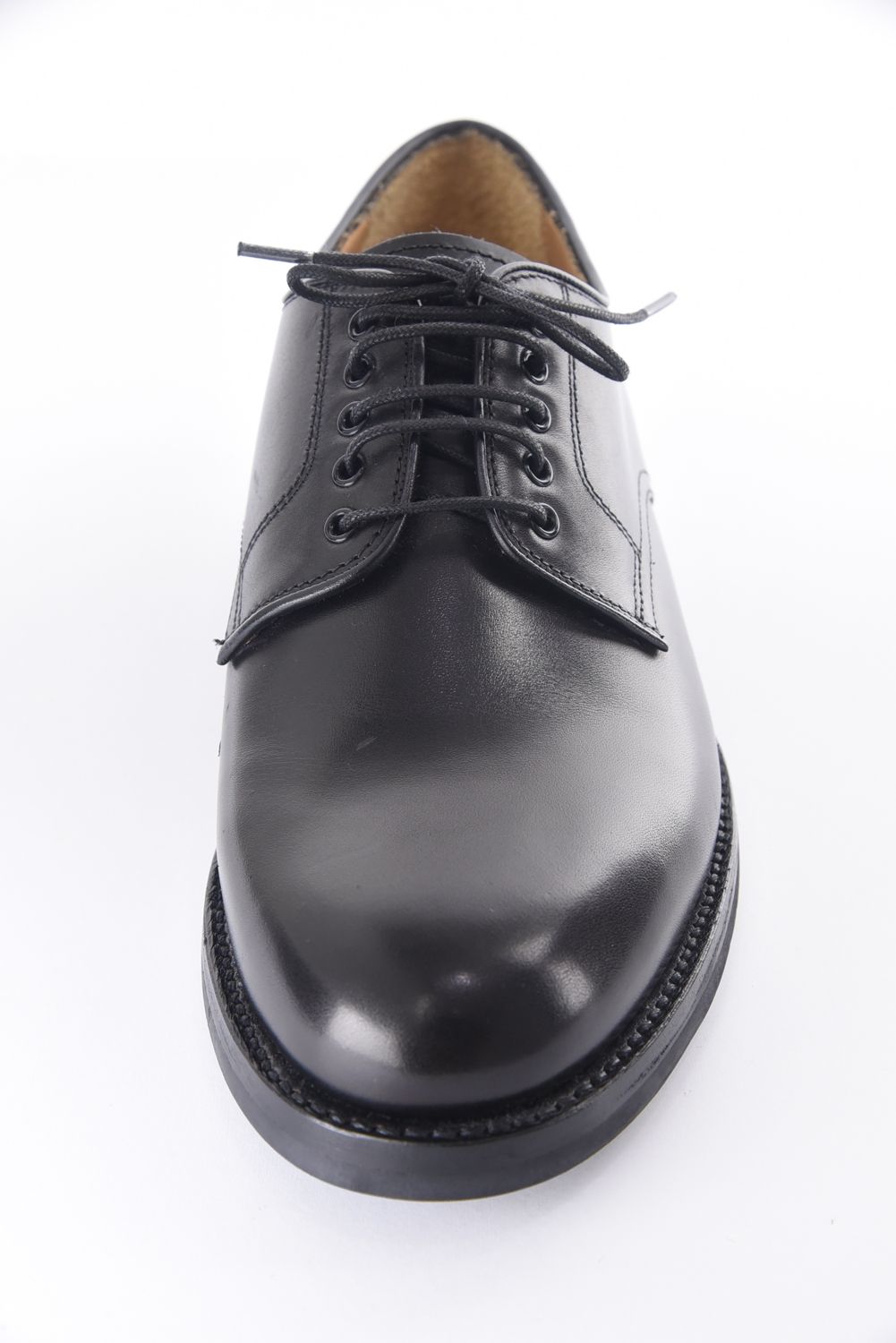 【訳ありアウトレット品】 ARCHWAY / プレーントゥ レザーシューズ フレンチカーフ ブラック