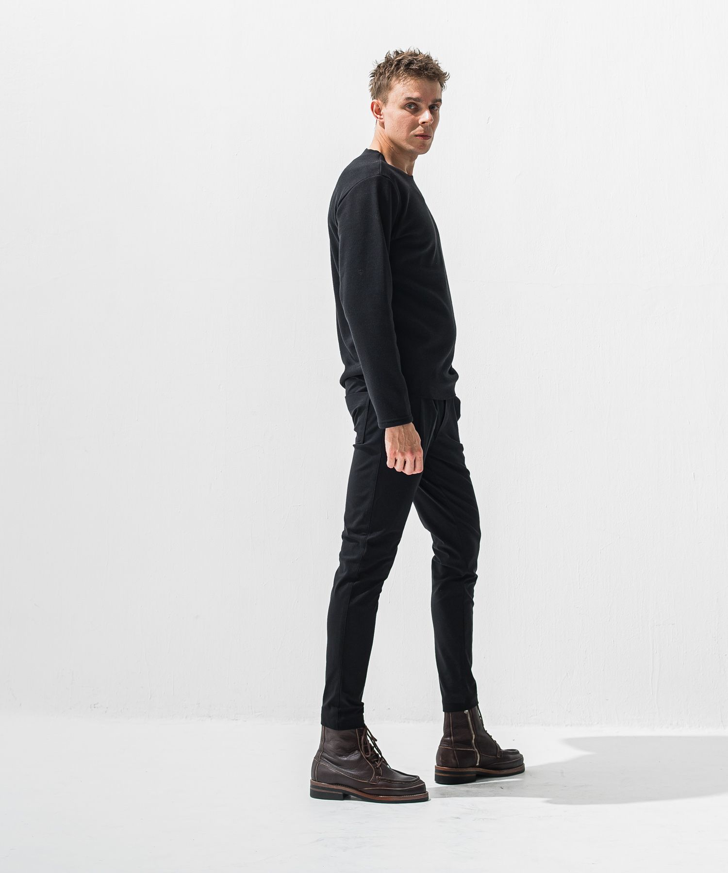 VELOURS FLEECE NEO THERMAL / 裏起毛 ベロアフリース カットオフサーマル (ブラック) (10月下旬入荷予定) ※オーダー締切:9月7日(月)17時