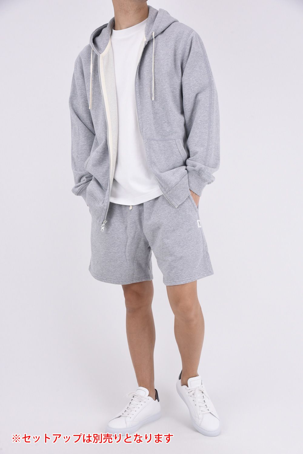 【国内正規品】 MIDWEIGHT TERRY CLASSIC FULL ZIP HOODIE / ミッドウェイトテリー フルジップパーカー  リラックスシルエット ヘザーグレー