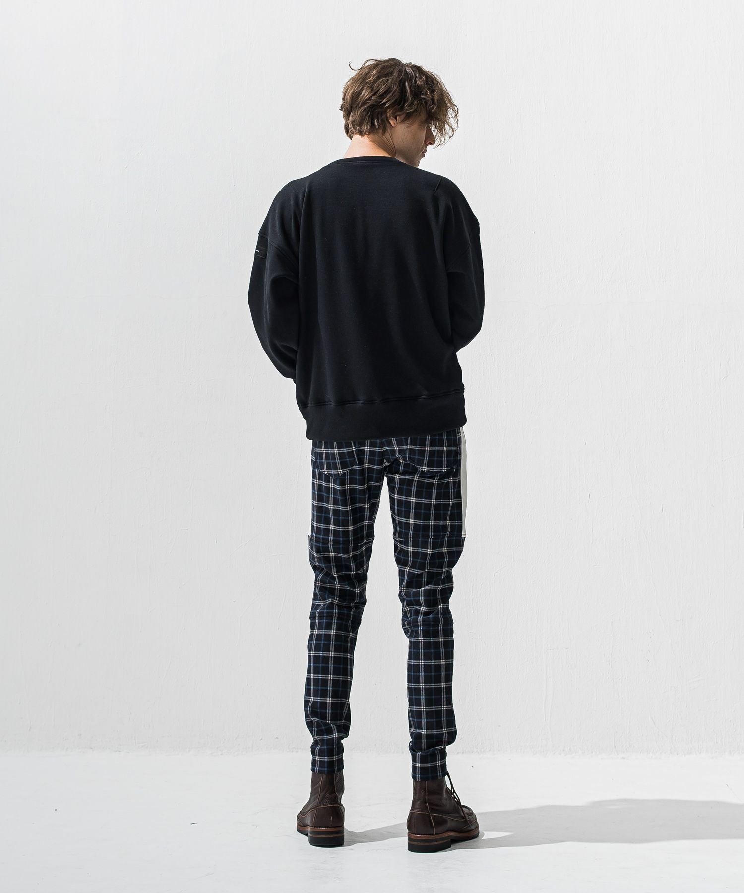 BOX VELOURS FLEECE DROP TRAINER / ボックスロゴ 裏起毛 ルーズトレーナー (ブラック) (11月上旬入荷予定) ※オーダー締切:9月7日(月)17時