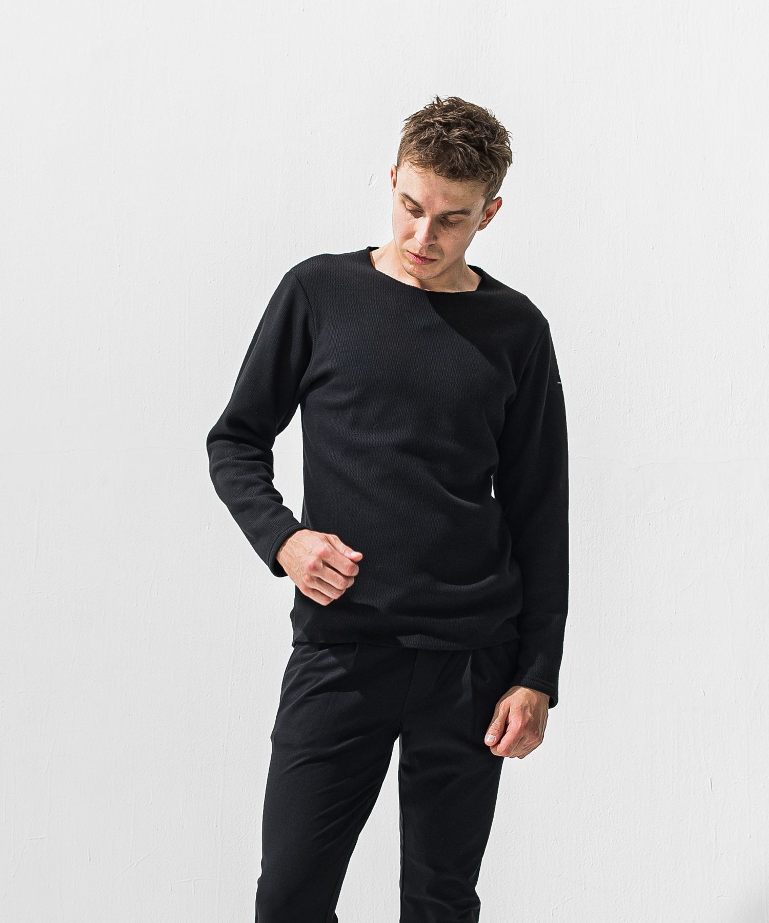 VELOURS FLEECE NEO THERMAL / 裏起毛 ベロアフリース カットオフサーマル (ブラック) (10月下旬入荷予定) ※オーダー締切:9月7日(月)17時
