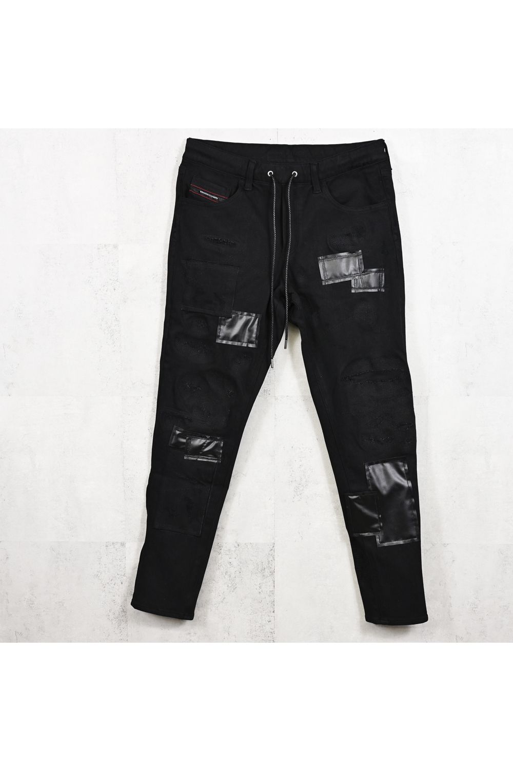 MICK DENIM JERSEY / 【定番】 デニム ジャージーンズ ブラックリメイク (2月中旬入荷予定)