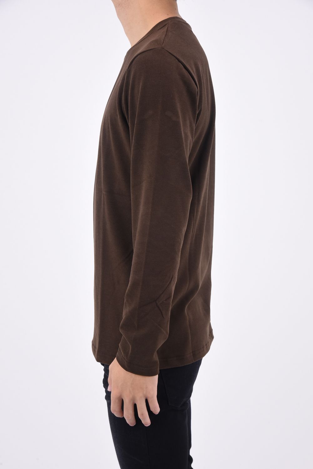 L/S CREW /  ロングスリーブ ウォーム クルーネック ブラウン