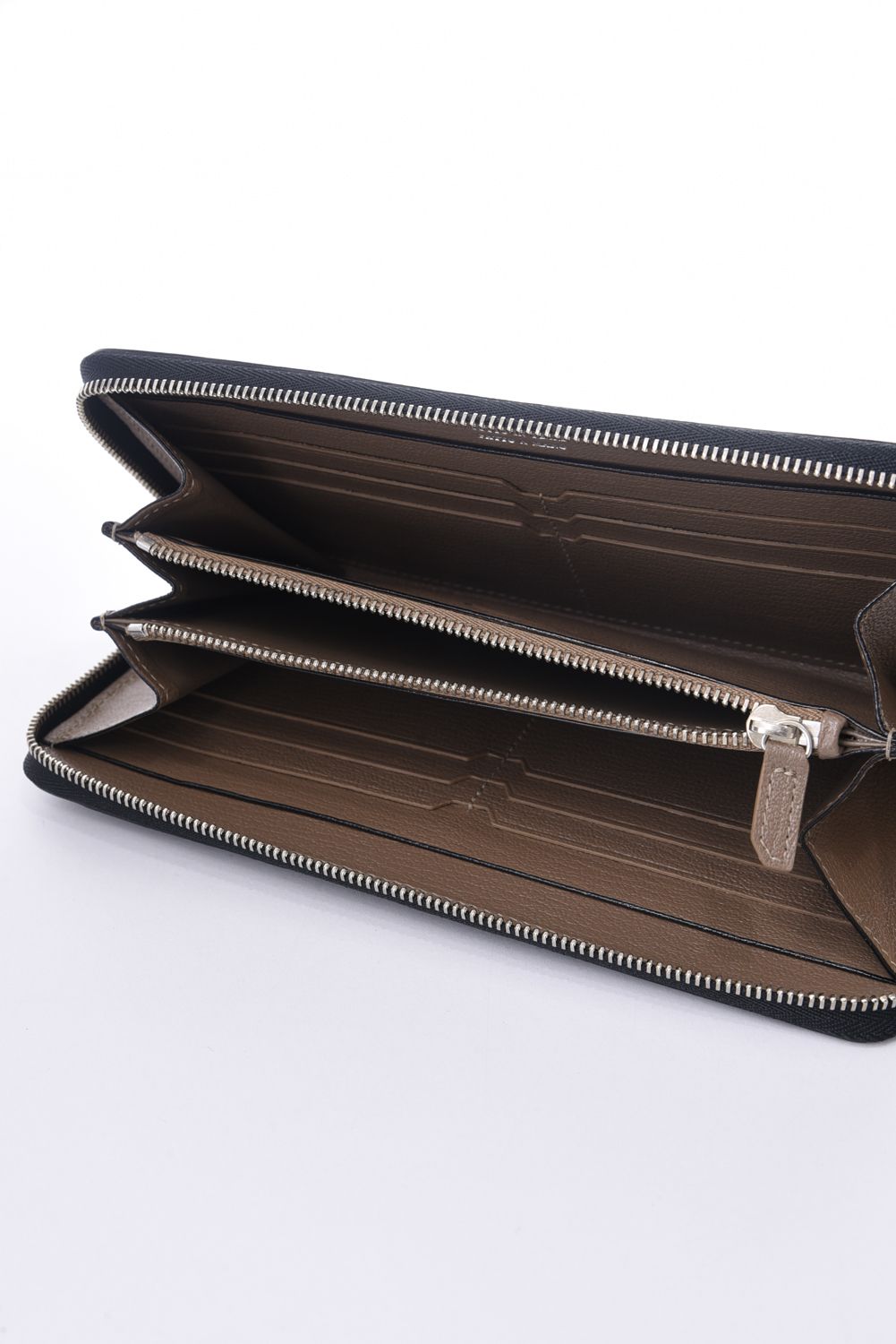 【残り1点】 ROUND ZIP LONG WALLET / LA409 ラウンドジップ ロングウォレット ブラック / グレー