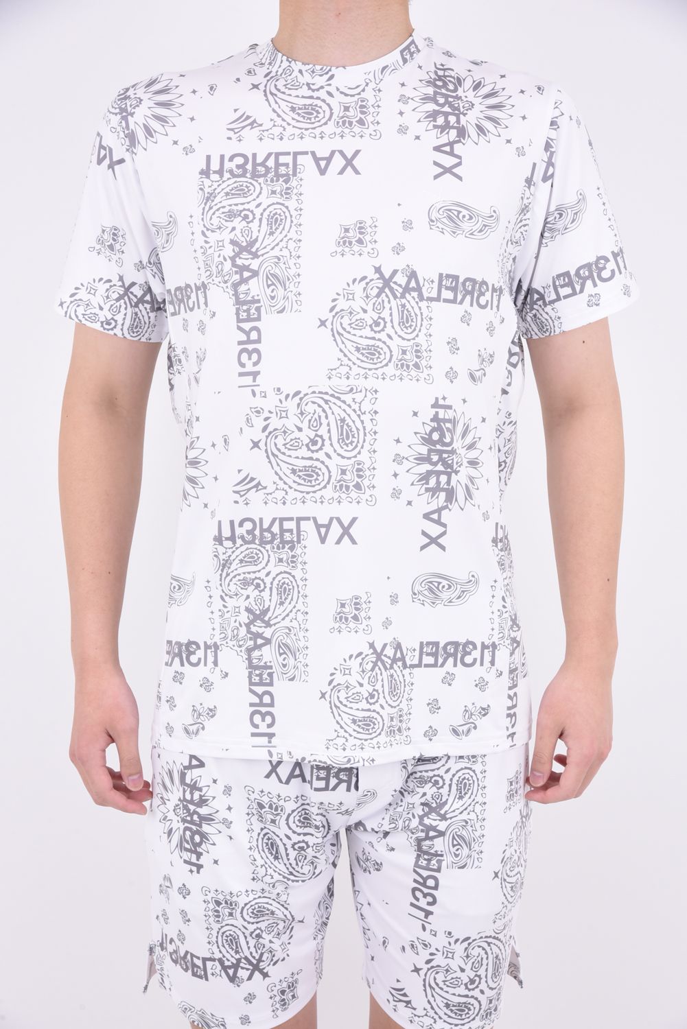 ALOHA PAISLEY T-SHIRTS / ペイズリー柄 半袖ラッシュガード ホワイト