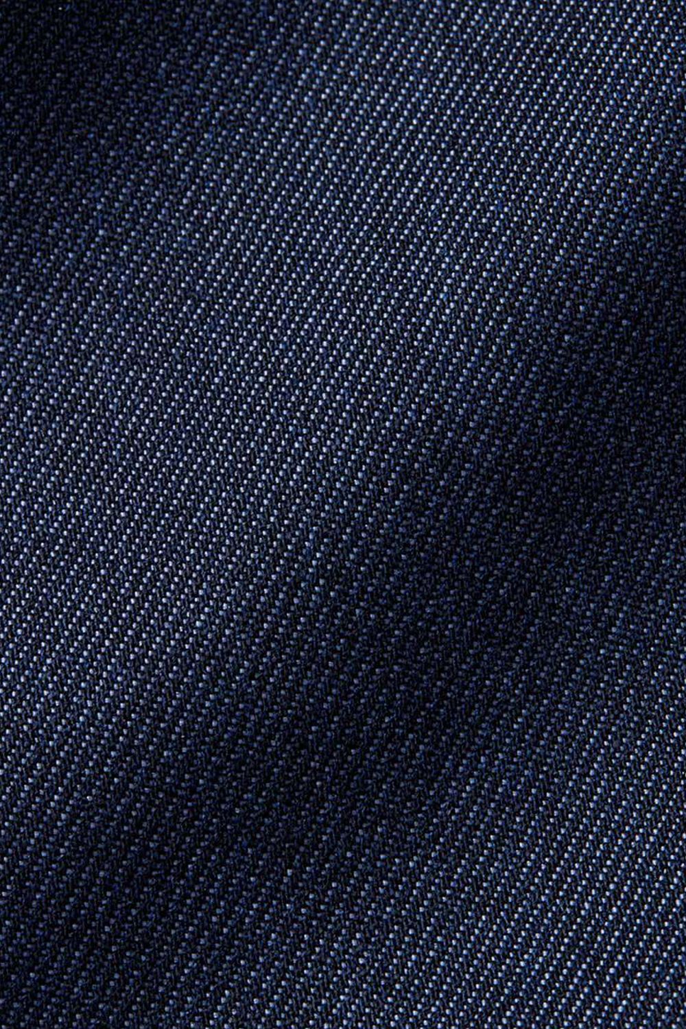2OUT-PLEATS PANTS POLYESTER DENIM / ポリエステルデニム ワイドセミテーパードパンツ ブルーデニム