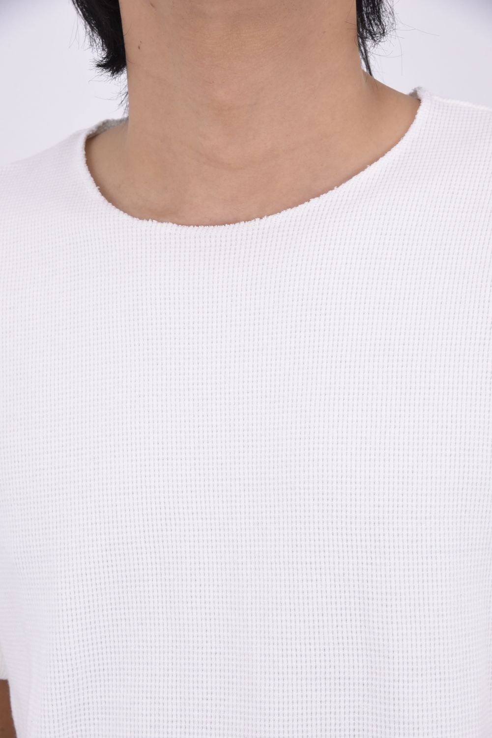 CUT OFF THERMAL TEE / カットオフ サーマル Tシャツ (ホワイト)