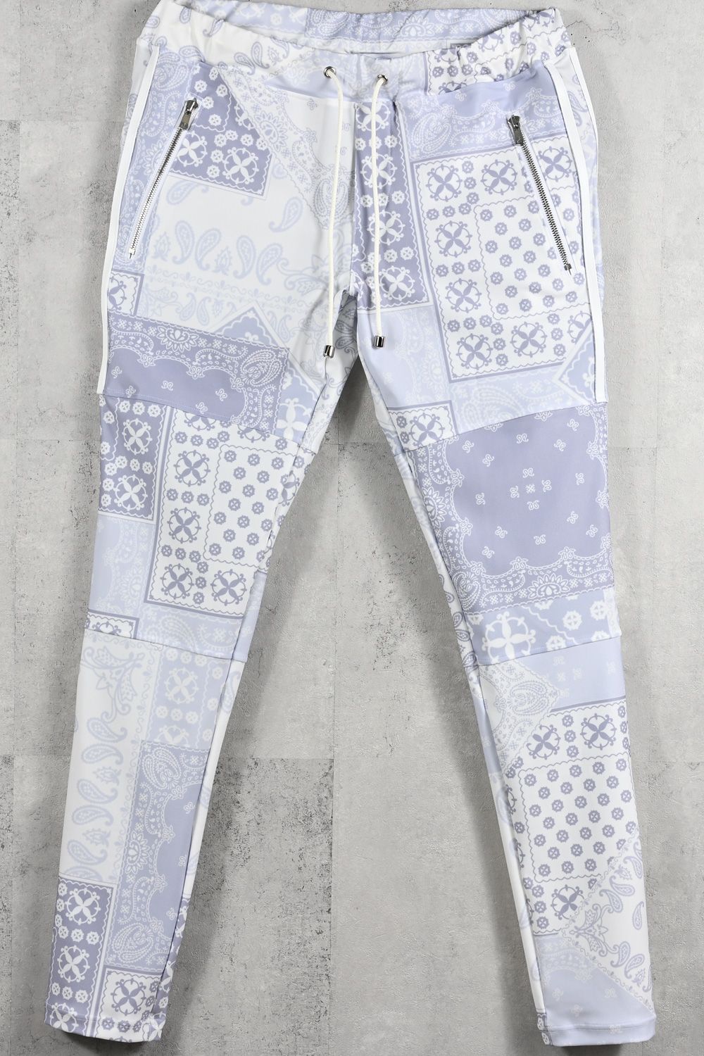 Johnson LINE PT / 360°ストレッチ バンダナ柄 ジョンソンラインパンツ (グレー) (3月上旬入荷予定)