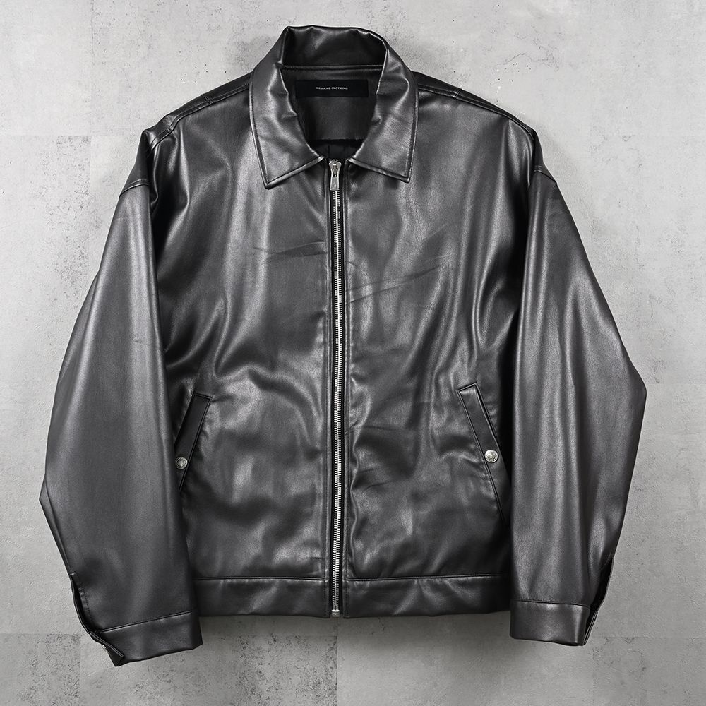 leather sp jk / エコレザー スポーツマンジャケット (シルバー) (9月末入荷予定) ※オーダー締切:5月23日(土)17時