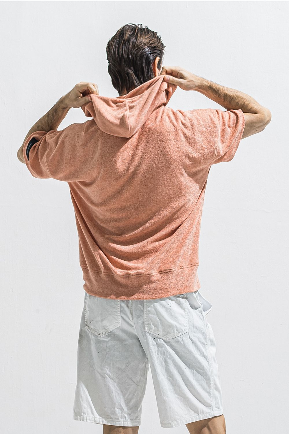 PILE HALF HOODIE / オーバーサイズ パイルフーディー （ピンク） (5月中旬入荷予定) ※オーダー締切2月15日(日)18時