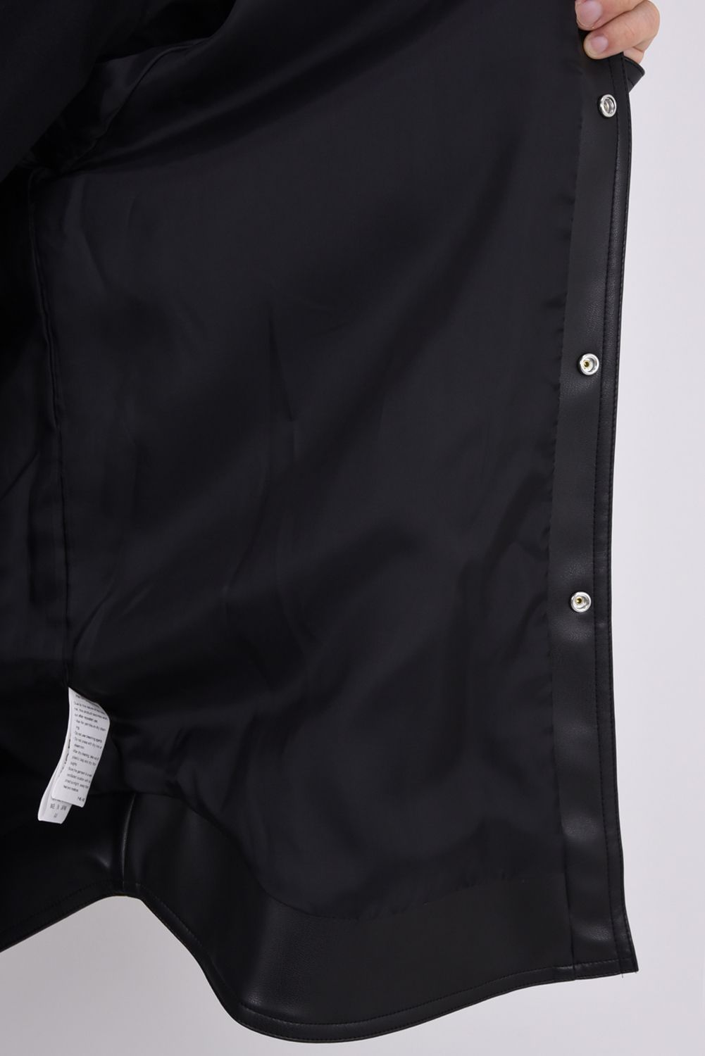 SYNTHETIC LEATHER SHIRT / シンセティック レザーシャツ (ブラック)