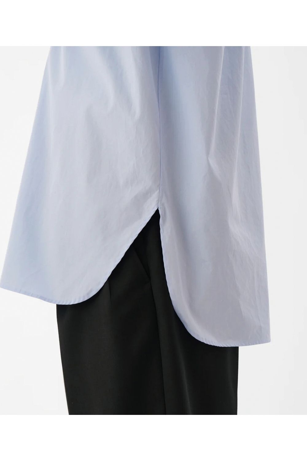 100/2 COTTON BROAD / コットンブロード スキッパーシャツ (サックス)