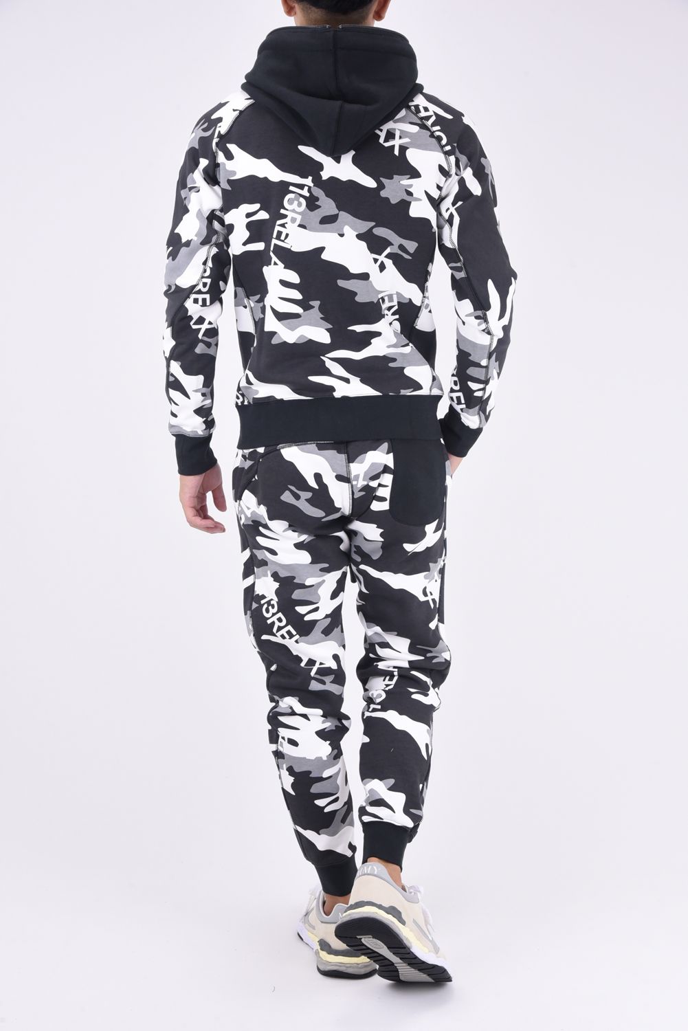 SUPER HEAVY 500 CAMO PANTS / スーパーヘビー スウェット カモ柄パンツ ブラックカモ