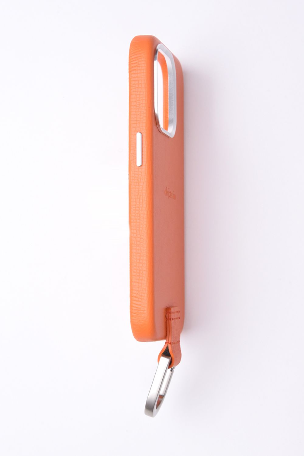 CARABINER-CASE / カラビナ付 iPhone レザーケース (キャロットオレンジ)