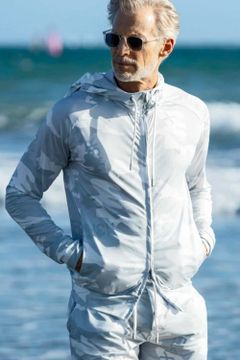 CAMO LOGO HOODIE / オリジナルカモフラ柄 ラッシュガードパーカー ホワイト