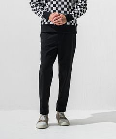 PAT WIDE EASY PANTS / ワイドテーパード イージースラックス (ブラック) (12月上旬入荷予定) ※オーダー締切:9月7日(月)17時