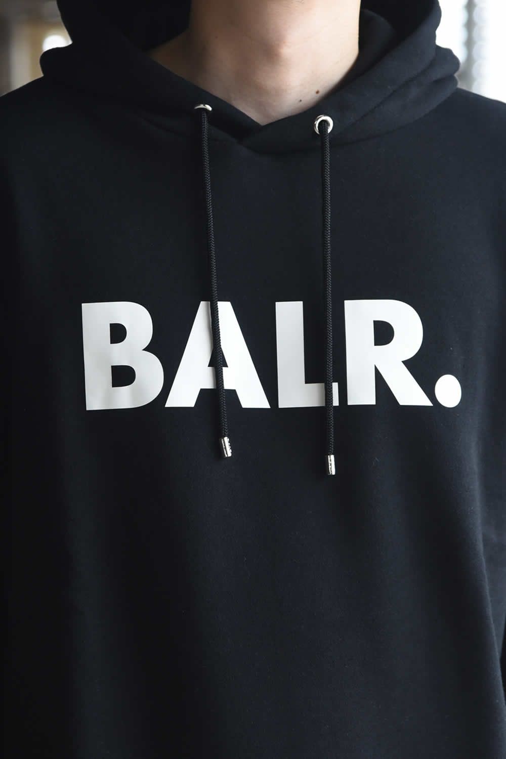 Balr Brand Hoodie ロゴプリント プルオーバーパーカー ブラック Gossip