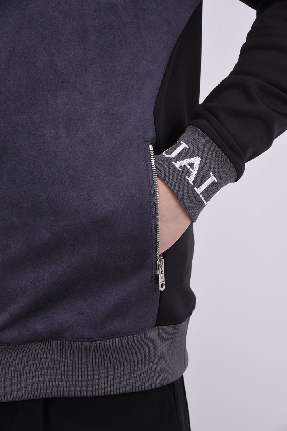 R[10] 113 FULL ZIP PARKA DIAMOND GRAY / 113ロゴ ルーズフィット フルジップ フーディー チャコール