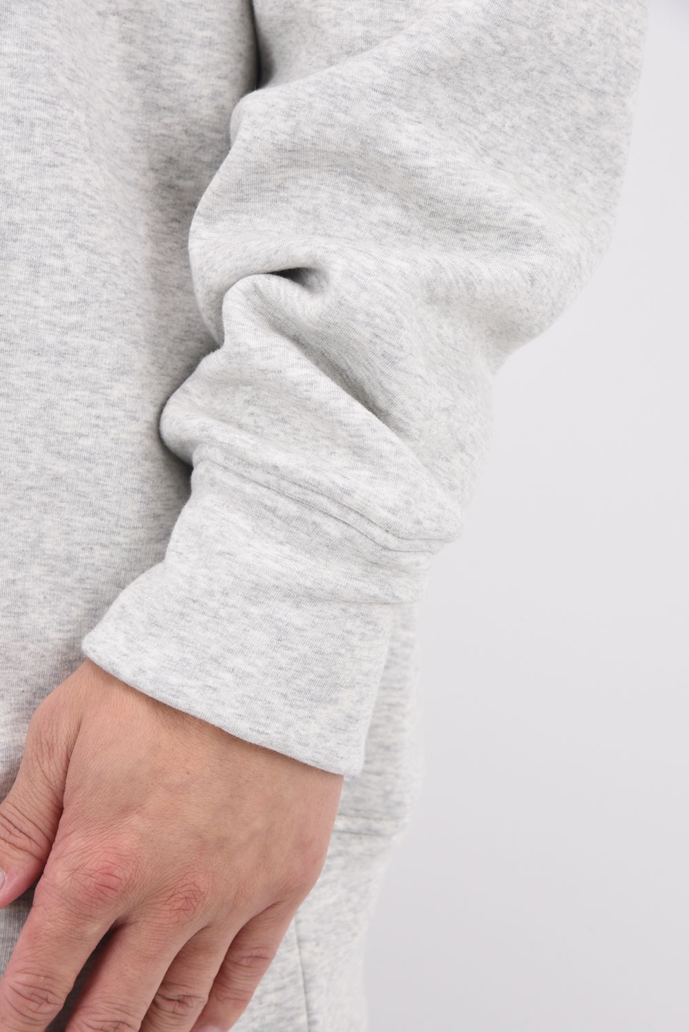 COLLEGE VELOURS FLEECE DORP TRAINER / カレッジロゴ 裏起毛 ルーズトレーナー グレーレッド