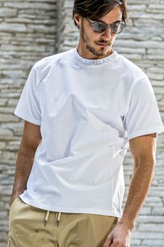 【25AW】 RHINESTONE COLLAR T-SHIRT / ラインストーンネックロゴ Tシャツ (ホワイト)