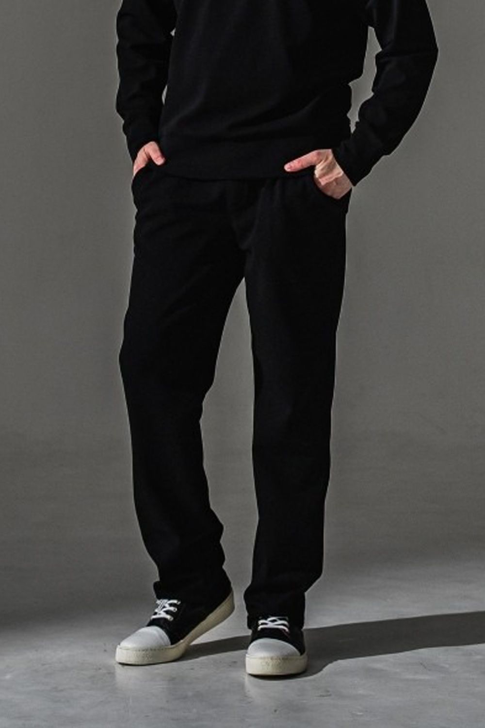 CHRIS EASY WIDE TUCK PANTS / ブリスターニット ワンタック イージーパンツ (ブラック)