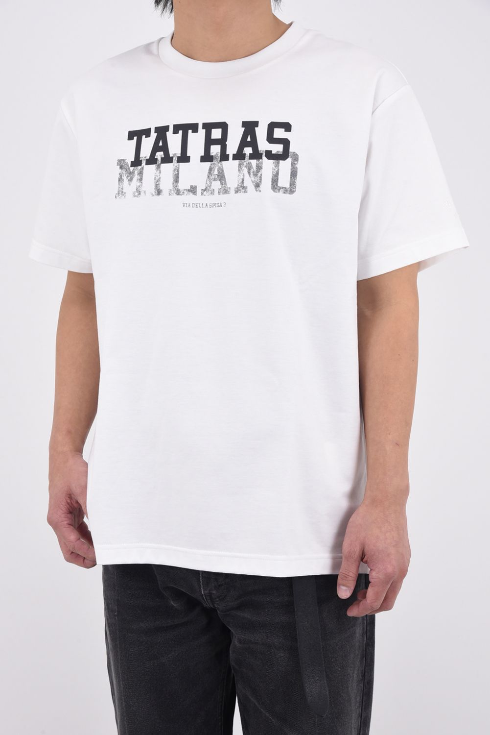 INIGO (イニゴ) / フロントロゴ クルーネック Tシャツ ホワイト