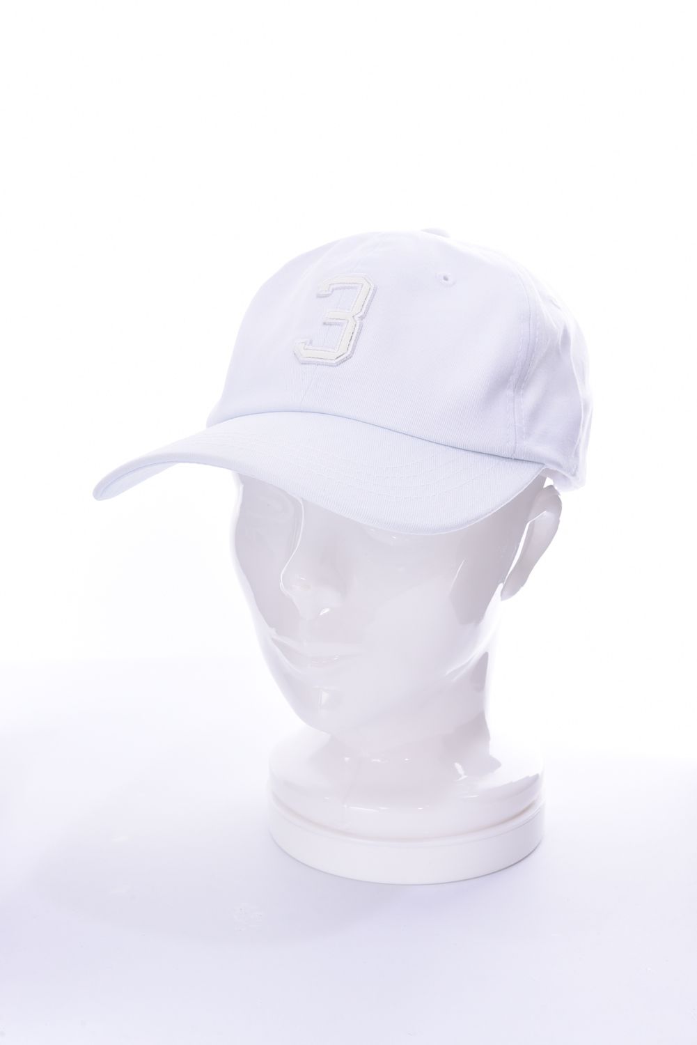 3 LOGO CAP / 3ロゴ アップリケ キャップ ホワイト