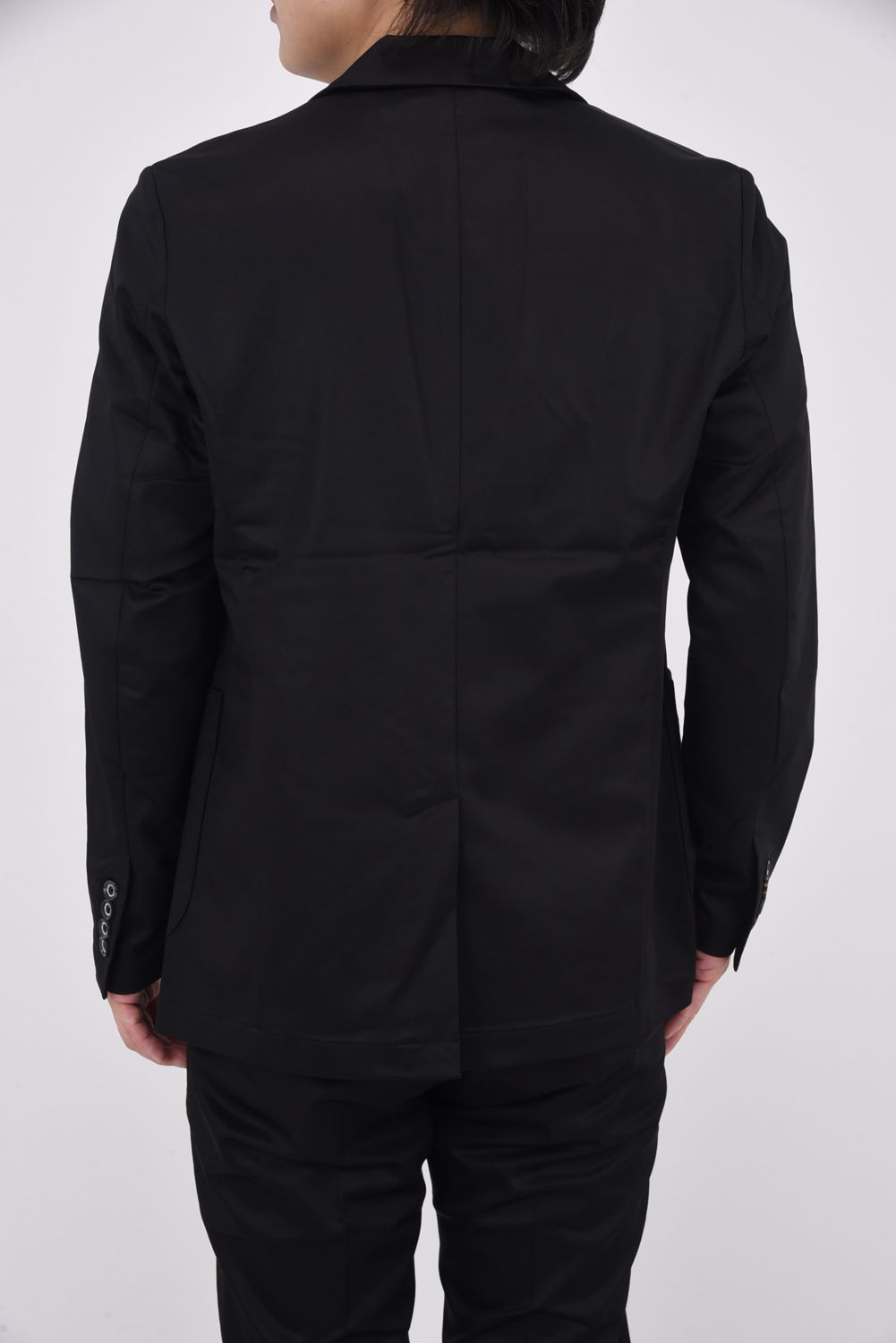 【25AW】 BRIGHT STRETCH JACKET & SLACKS / 微光沢素材 ストレッチジャケット&スラックスセットアップ (ブラック)