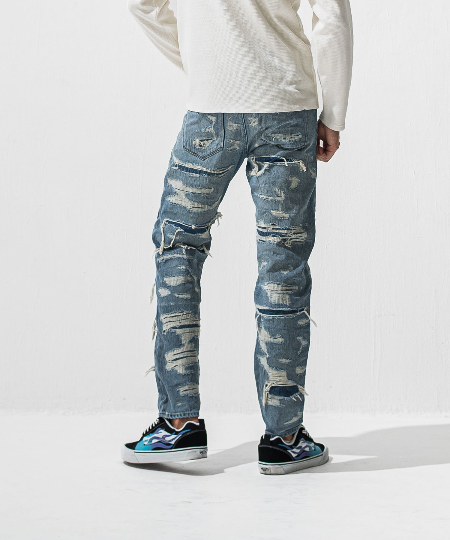 SCOTT JEANS / ライトオンス スペシャルクラッシュ ヴィンテージジーンズ (インディゴ) (12月中旬入荷予定) ※オーダー締切:9月7日(月)17時