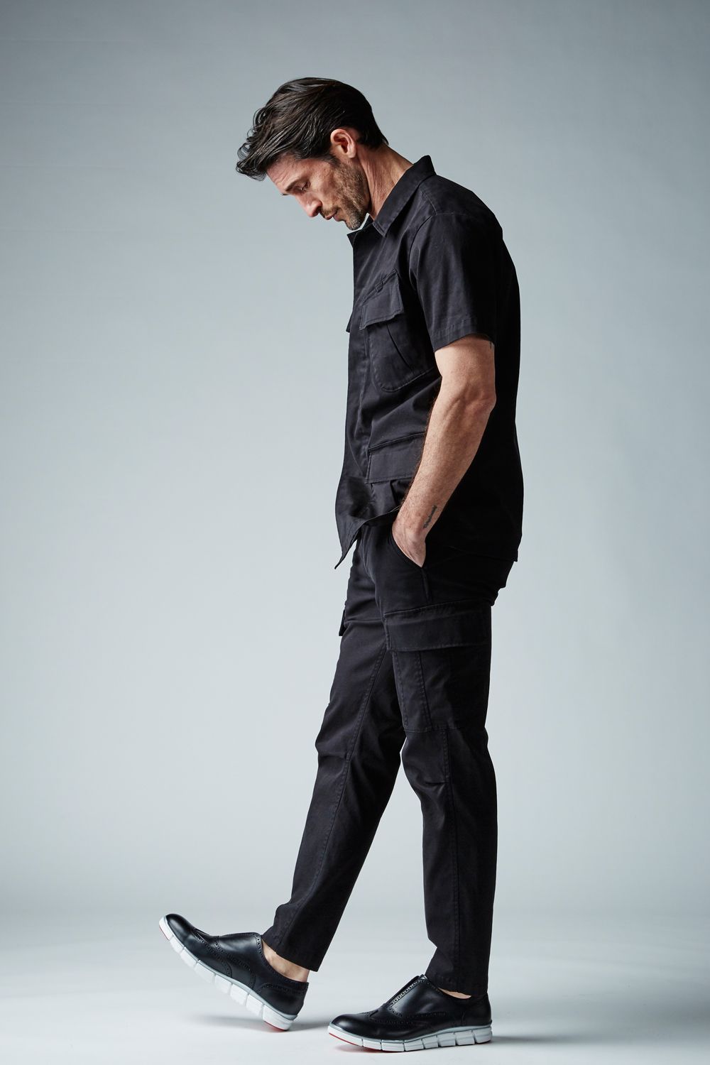 【BLACK MILITARY Vol.7】 JUNGLE FATIGUE S/S SHIRT -BLACK- (9月頃入荷予定 )※オーダー締切8/6(金)11:59迄