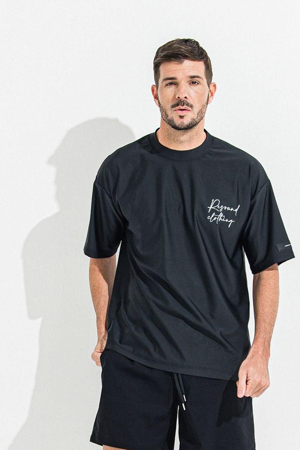 ID RUSH OVER TSHIRT / バックロゴ ラッシュガード 半袖Tシャツ ブラック