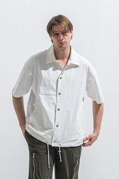 NYLON HALF COACH JACKET / ナイロン ハーフコーチジャケット （ホワイト） (5月中旬頃入荷予定) ※オーダー締切2月15日(日)18時