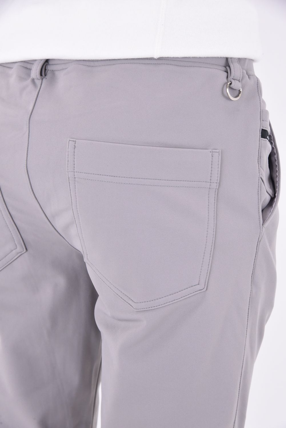 CHRIS EASY HEAT PANTS / 【定番商品】 ナイロンストレッチ 裏起毛 スラックスイージーパンツ グレー