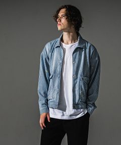 LDENIM AG flight jk / ダンガリー素材 デニムシャツジャケット (ヒッコリー) (8月中旬入荷予定) ※オーダー締切:5月23日(土)17時