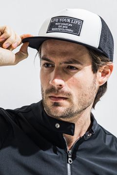 LIVE MESH CAP / メッシュ ベースボール キャップ （ブラック/ホワイト）(5月上旬入荷予定) ※オーダー締切2月15日(日)18時