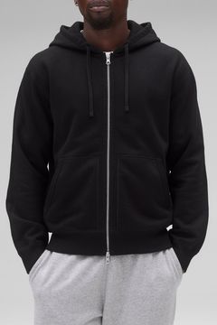 【国内正規品】【STANDARD FIT】 MIDWEIGHT TERRY ZIP HOODIE / ミッドウェイトテリー フルジップパーカー (ブラック)
