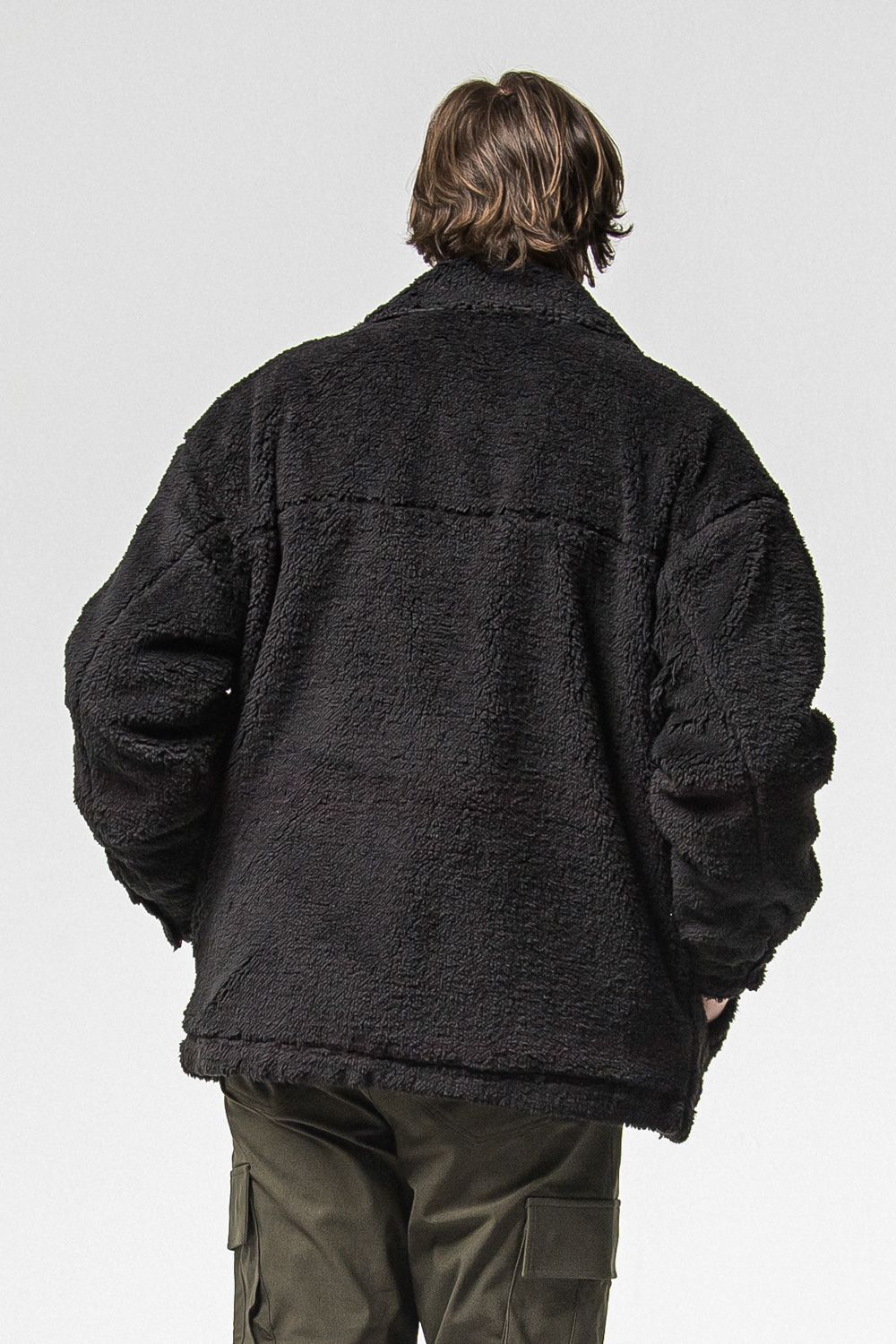 BOA OVER CPO / 【定番商品】 ドロップショルダー ボアブルゾン (ブラック) (11月上旬入荷予定) ※オーダー締切：9月1日(月)18:00