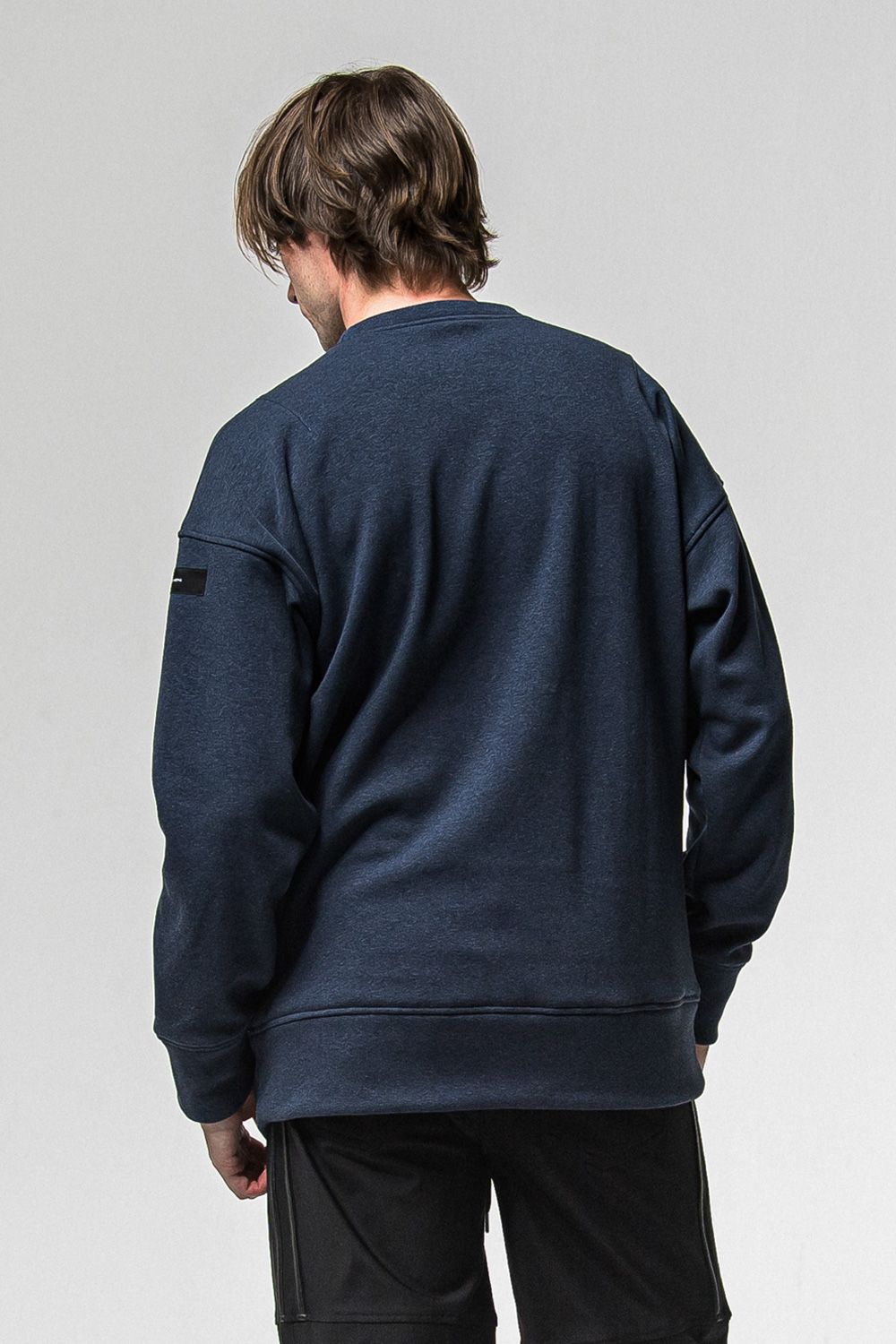 RC CHENILLE VELOURS FLEECE DROP TRAINER / RC刺繍 裏起毛 ロングスリーブ トレーナー (ネイビー) (11月上旬入荷予定) ※オーダー締切：9月1日(月)18:00