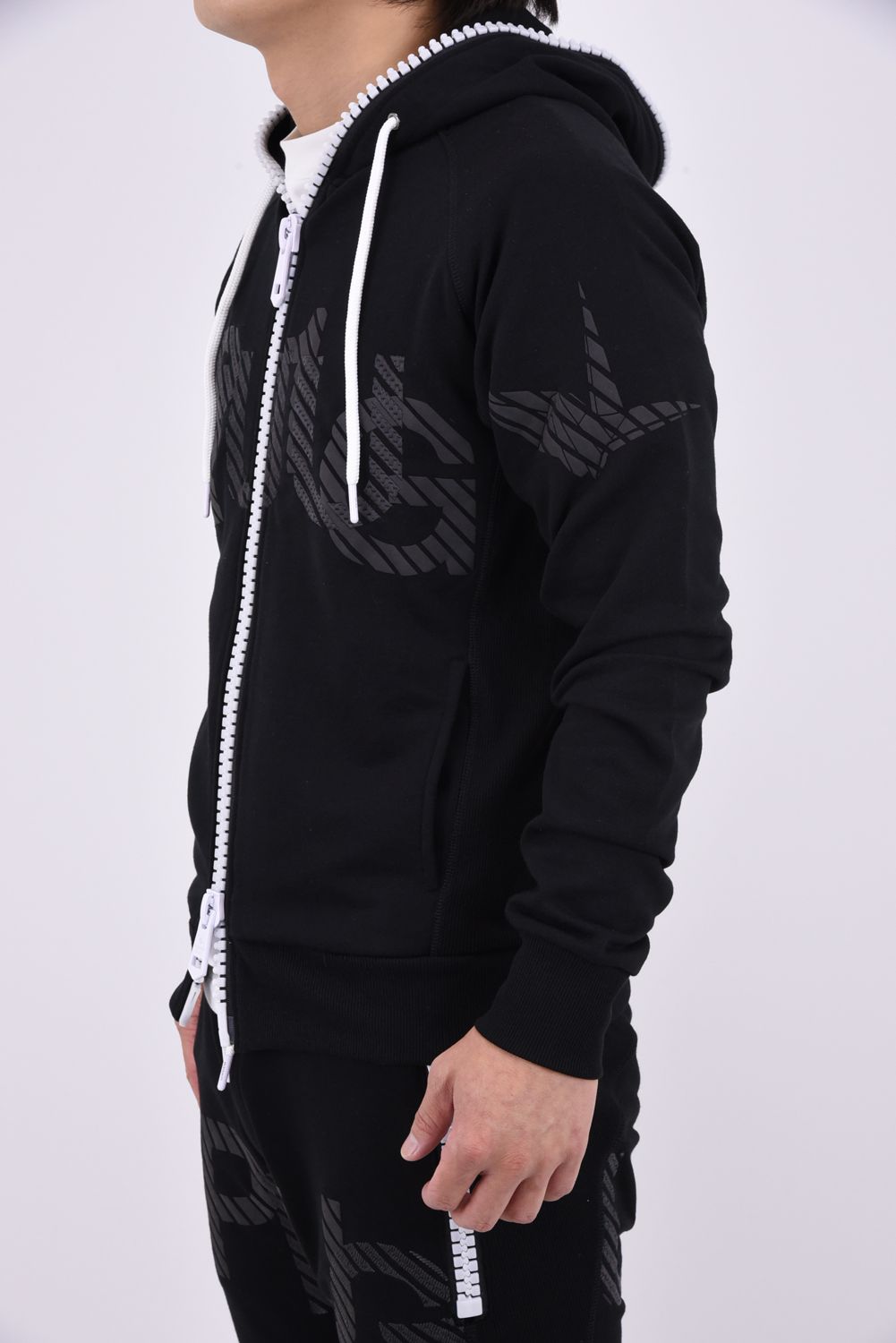 【26AW】 TC FRENCH TERRY SHADOW LOGO HOODIE / フレンチテリー シャドウロゴ フーディー (ブラック)
