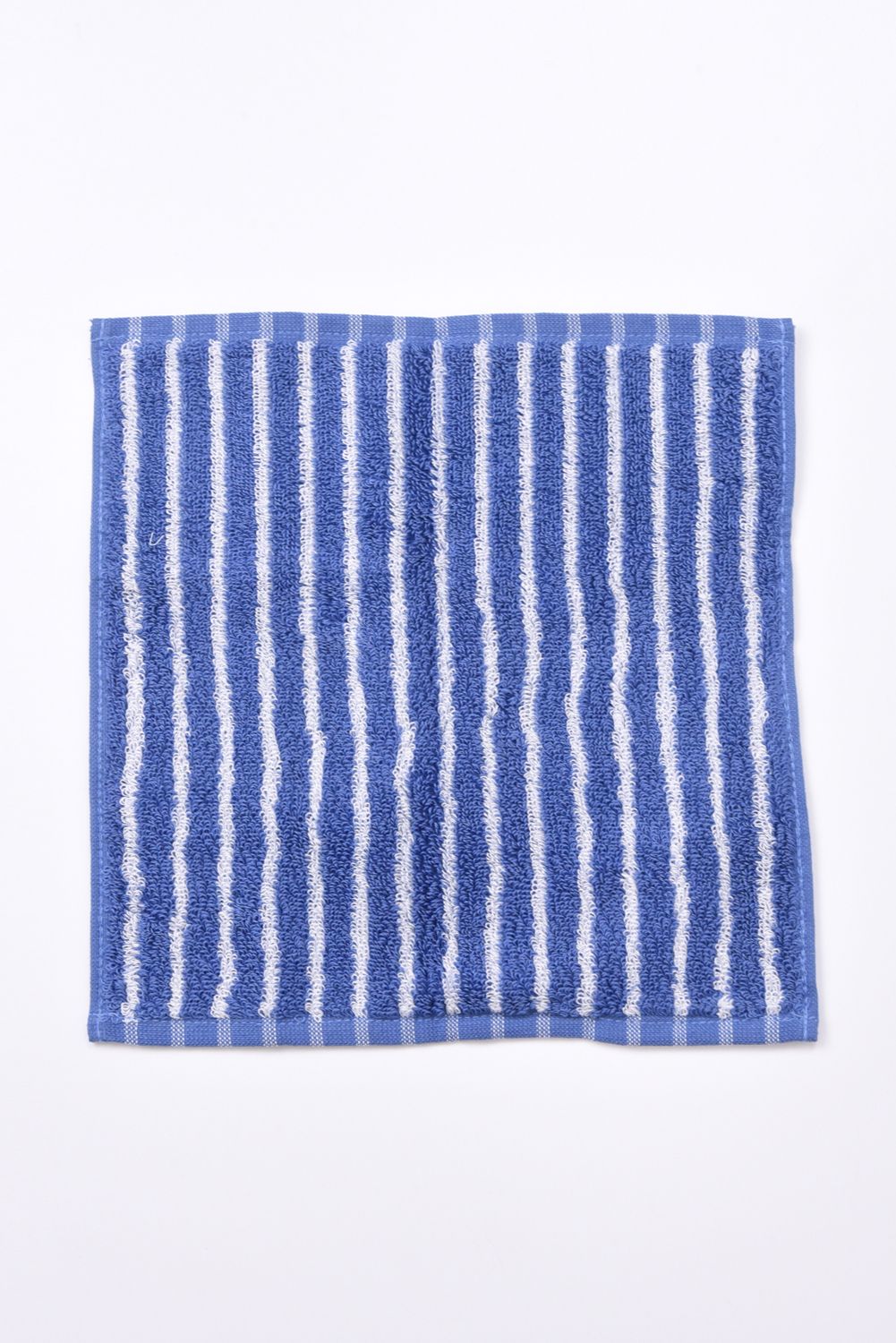Hand Towel / シルク混 ハンドタオル (ブルーストライプ)