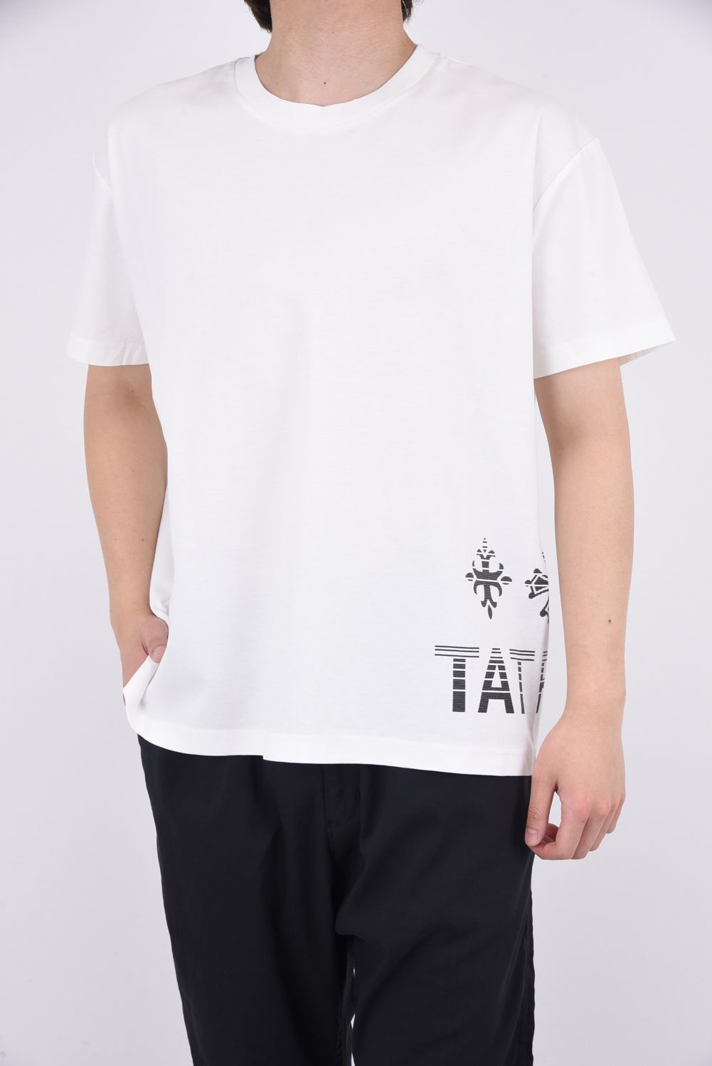 TATRAS - MONTUNO / ロゴプリント シルケット クルーネック Tシャツ