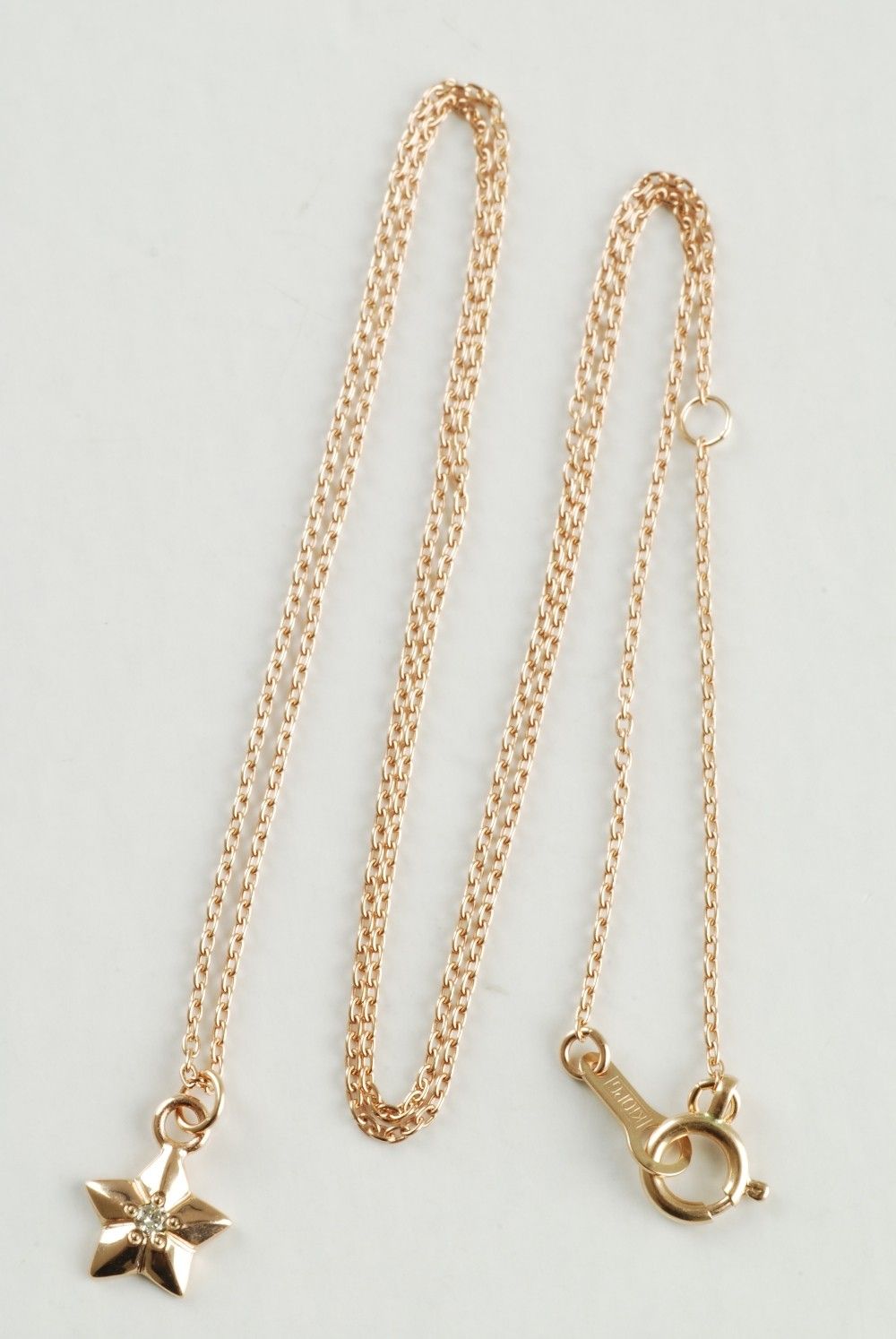 『10Krosegold w/Dia starlet necklace』