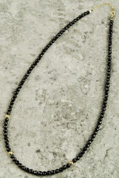 10K / 18Kgold black spinel beads chocker