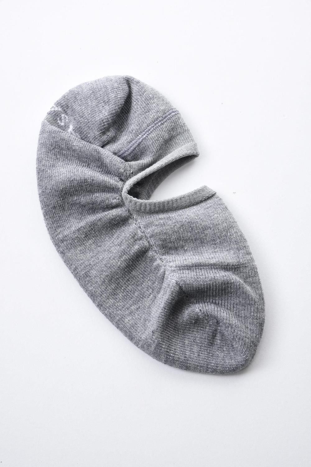 LA SABBIA SOCKS / イタリア製 シューズイン ソックス グレー