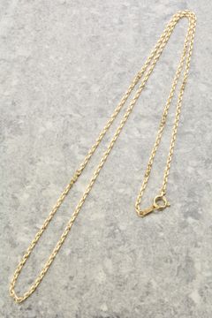 18k YELLOW GOLD1.4mm カットアズキチェーン
