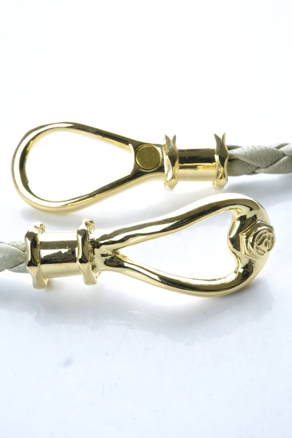 curved fook leather bracelet