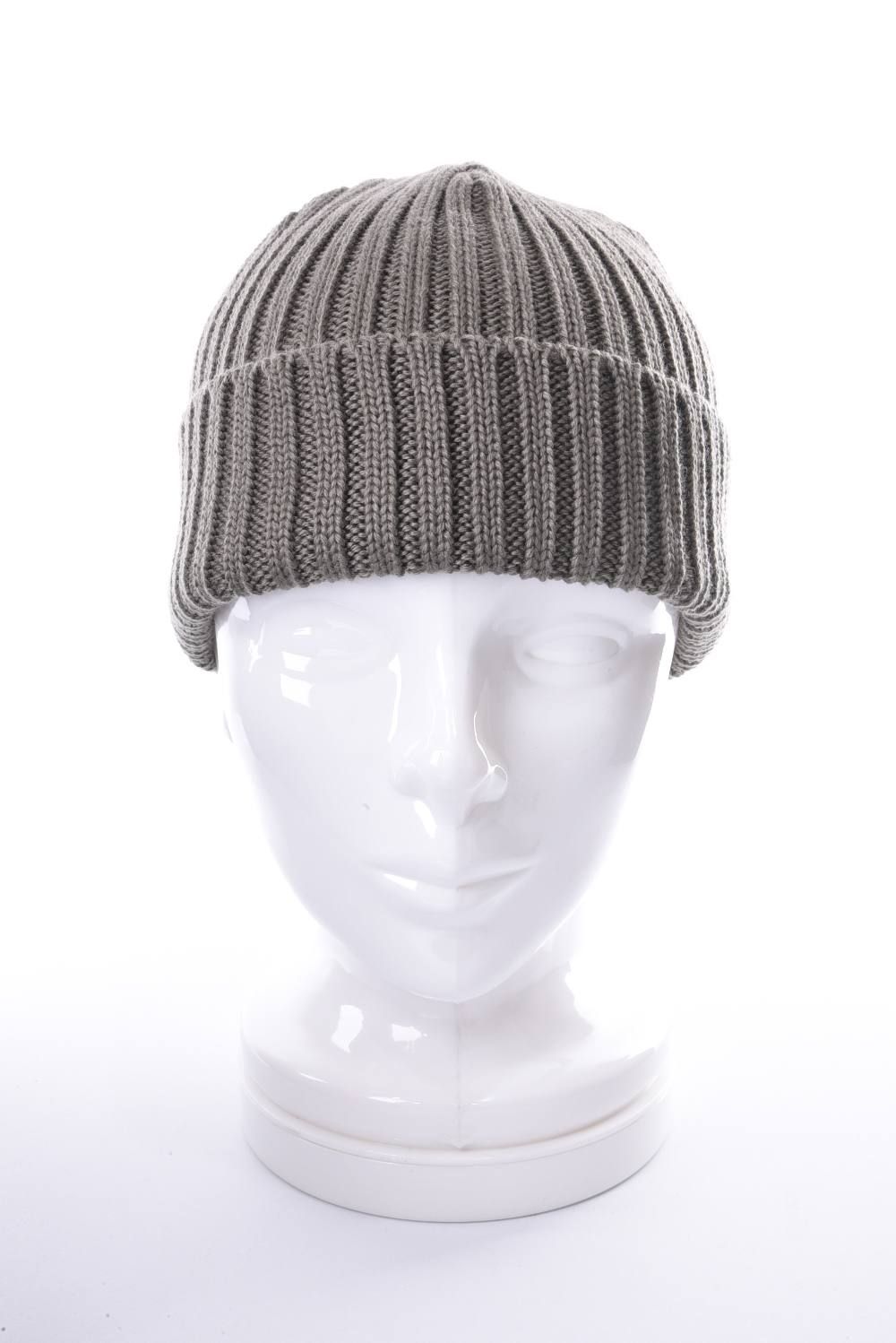 KNIT CAP / ウール リブ編み ニットキャップ カーキ