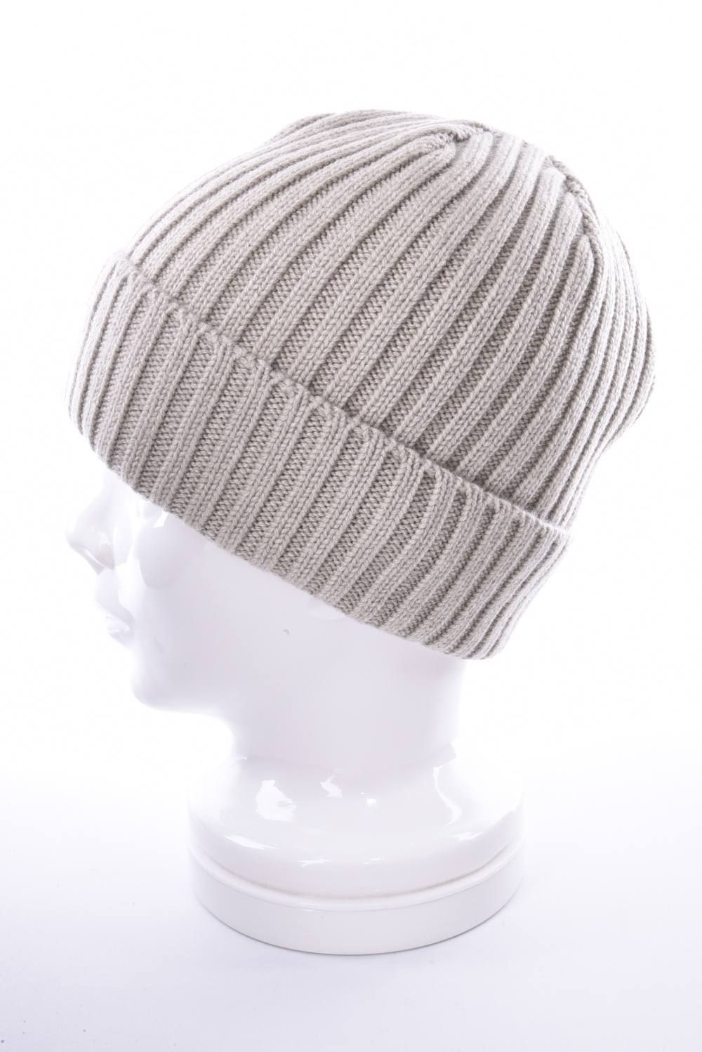 KNIT CAP / カシミア リブ編み ニットキャップ アイボリー